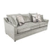 Sylvie Sofa W/4 Accent Pillows-Lush Silver Gray
