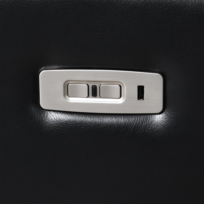 Orion Ii Console Loveseat W/ Pwr Fr & Hr-Black