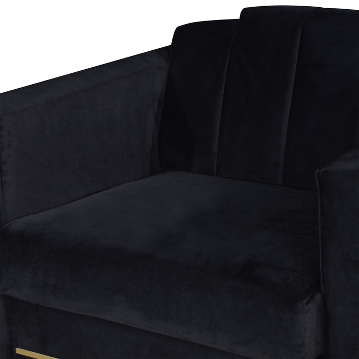 Empire Lighted Chair-Black