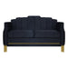 Empire Lighted Loveseat-Black