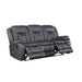 Morello Sofa W/Dual Recliner- Gray