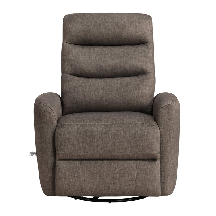 Takami Swivel Recliner-Chocolate Poly