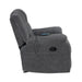 Redondo Glider Recliner W/Heat And Massage-Dk Gray