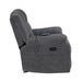 Redondo Glider Recliner W/Heat, Massage, Pwr Fr -Dk Gray