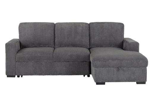 U2660 Grey L Sectional Pullout - Mattress & Furniture Super Center (Tampa, FL)
