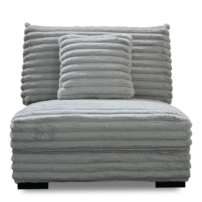 Embrace Armless Chair-Gray