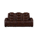 Chester Reclining Sofa W/Pwr Hr & Fr-Brown