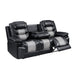 Nikko Sofa W/Pwr Fr-Black/Gray