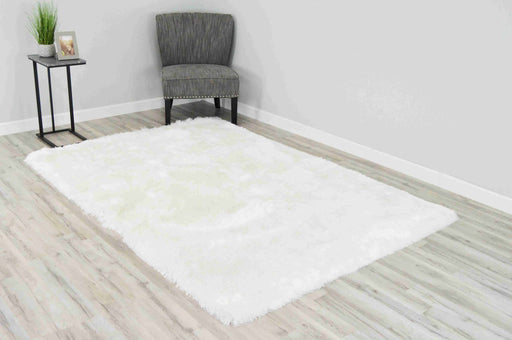 UZ0313 White - Meilin Shaggy - Mattress & Furniture Super Center (Tampa, FL)