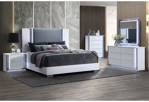 Ylime Smooth White Bed Group Fully Slatted - Mattress & Furniture Super Center (Tampa, FL)