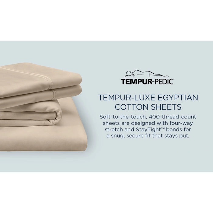 TEMPUR Luxe Egyptian Cotton Pillowcase Set - Mattress & Furniture Super Center (Tampa, FL)