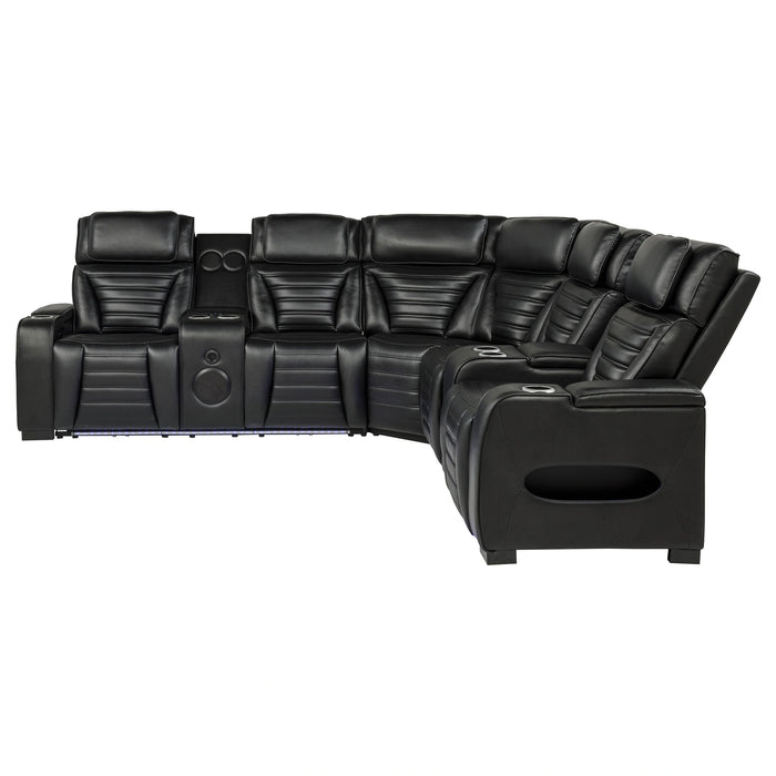 Zuma Dual Power Reclining Sectional Sofa