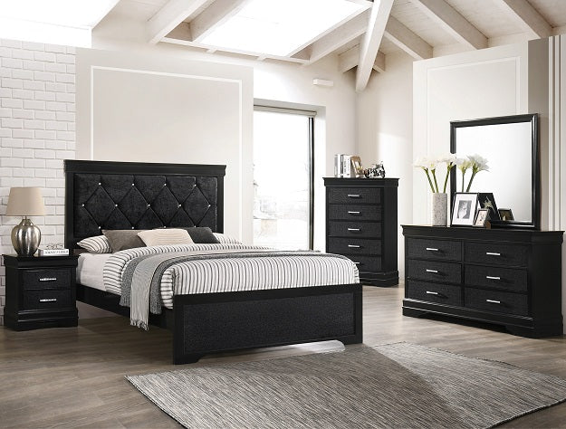Crown Mark Amalia Nightstand in Black image