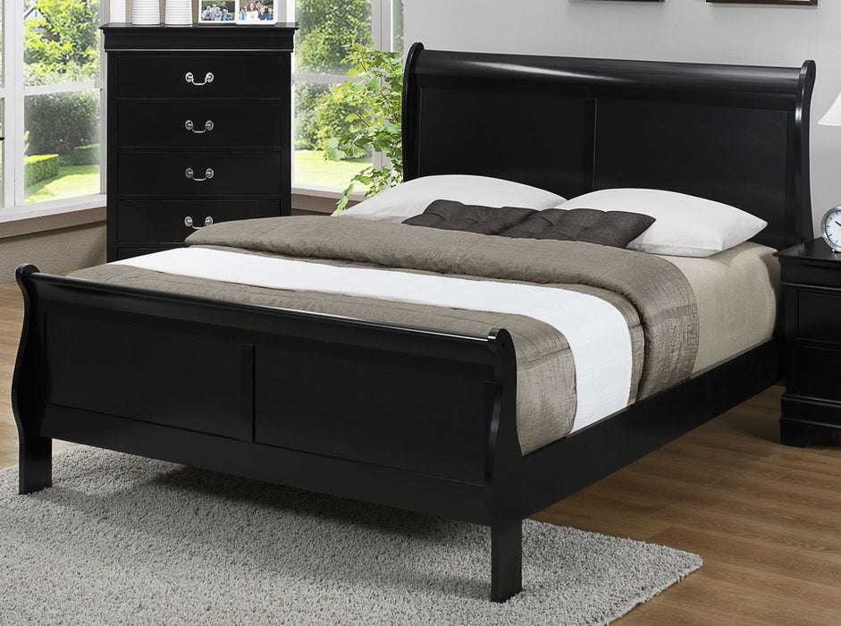 Crown Mark Furniture Louis Philip Twin Bed in Black