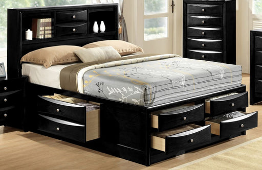 Crown Mark Furniture Emily Captain's Queen Bed in Black image