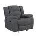 Redondo Glider Recliner W/Heat And Massage-Dk Gray