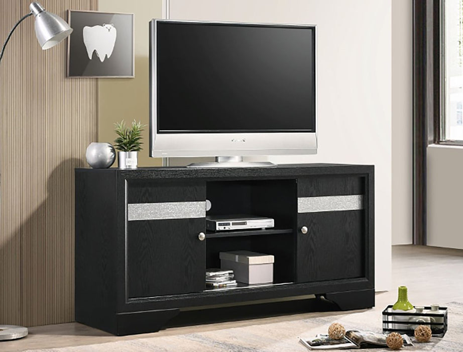 Crown Mark Furniture Regata TV Stand in Black