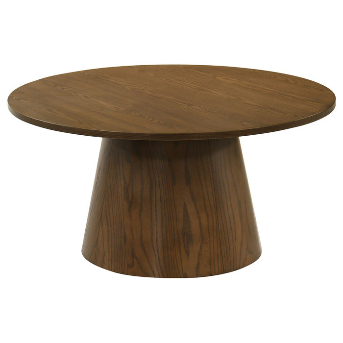 Franklin Round Pedestal Coffee Table Set