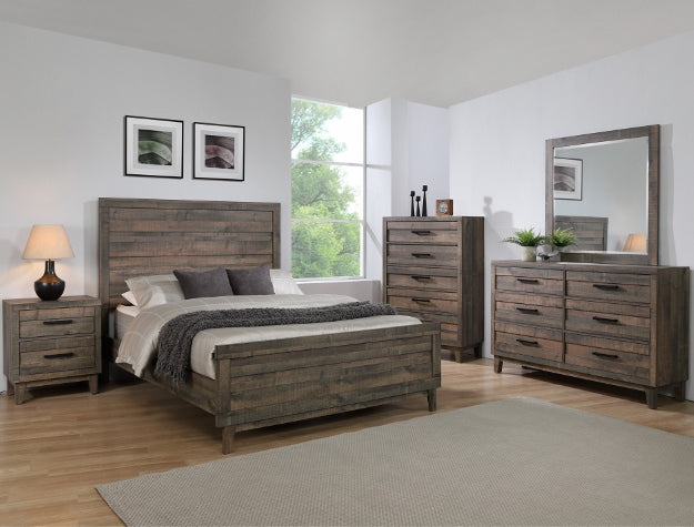 Crown Mark Tacoma Queen Panel Bed in Brown - Mattress & Furniture Super Center (Tampa, FL)