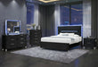 Lando Black Bed with Continuous LED