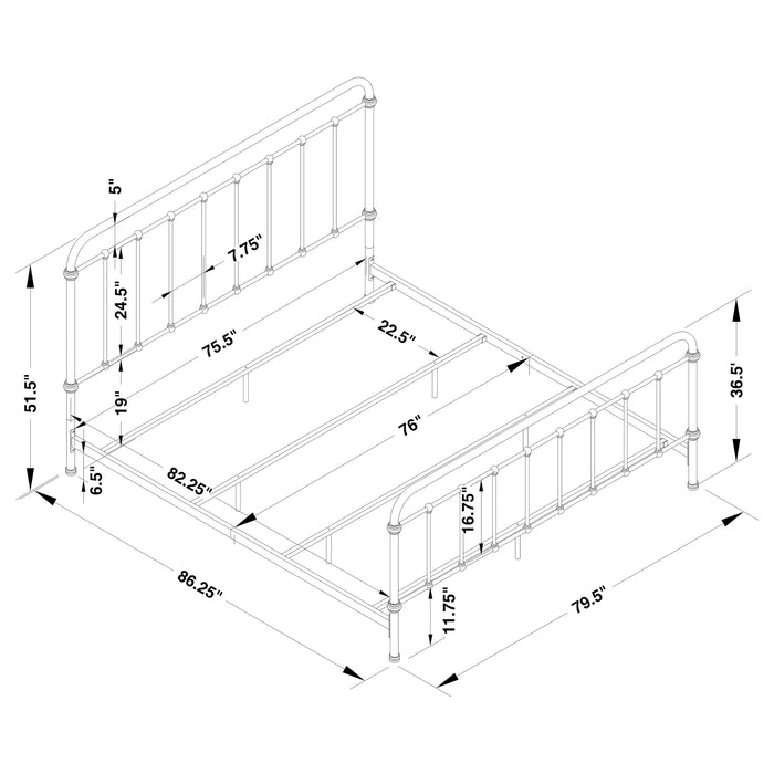 Livingston Metal Open Frame Bed