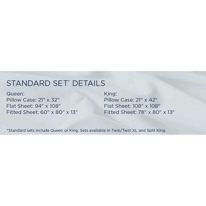TEMPUR Luxe Egyptian Cotton Pillowcase Set Cool Gray