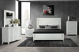 Alina White Bed Group with LED