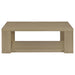 Pavone Open-Shelf Coffee and End Table Set - Latte 3-Piece Set
