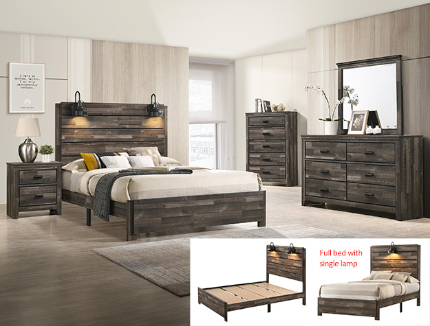 Crown Mark Furniture Carter King Platform Bed in Brown image