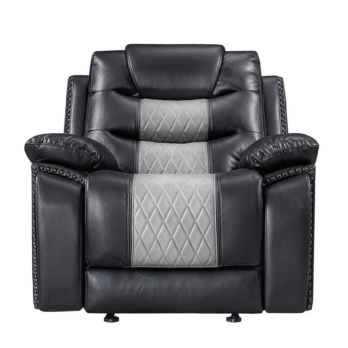 Nikko Glider Recliner W/Pwr Fr-Black/Gray