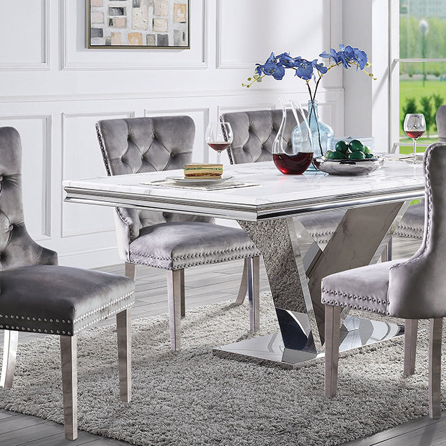 Valdevers 7 Pc Dining Table Set - Mattress & Furniture Super Center (Tampa, FL)