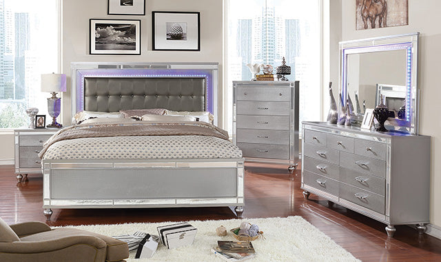 Brachium Queen Bedroom Set Silver - Mattress & Furniture Super Center (Tampa, FL)