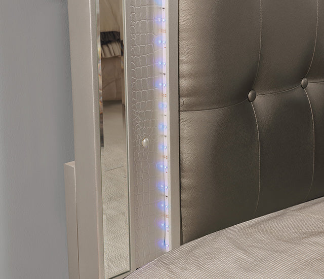 Brachium Queen Bedroom Set Silver - Mattress & Furniture Super Center (Tampa, FL)