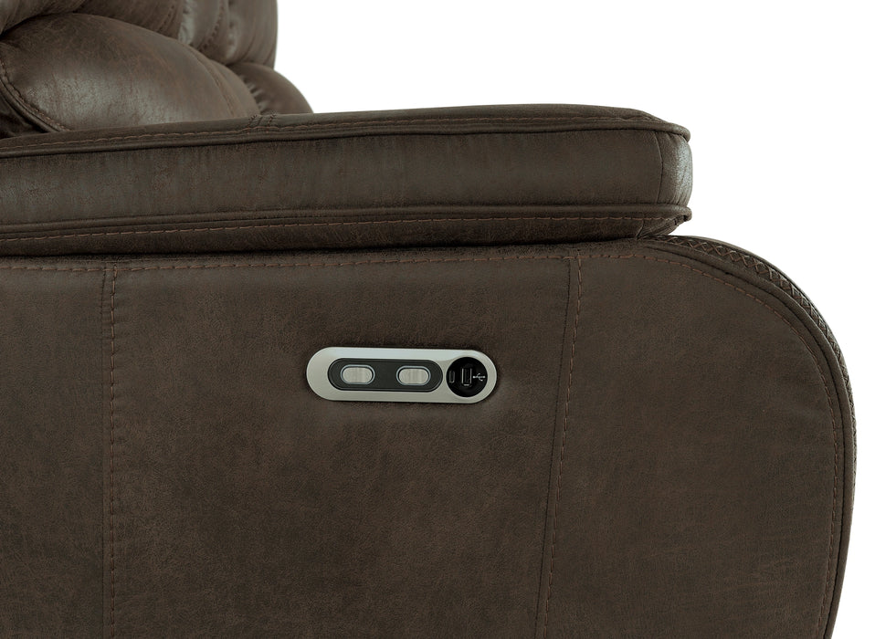Brookings Glider Recliner W/Pwr Hr & Fr-Brown