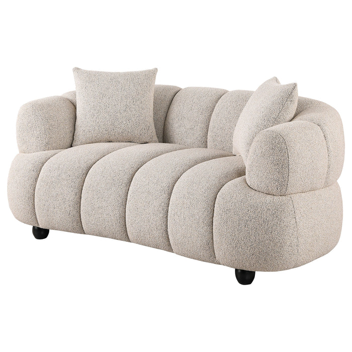 Whitney Woven Fabric Upholstered Loveseat