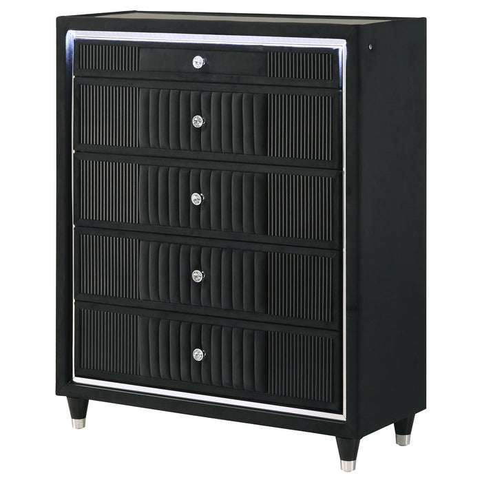 Ravenne Velvet Upholstered LED Chest