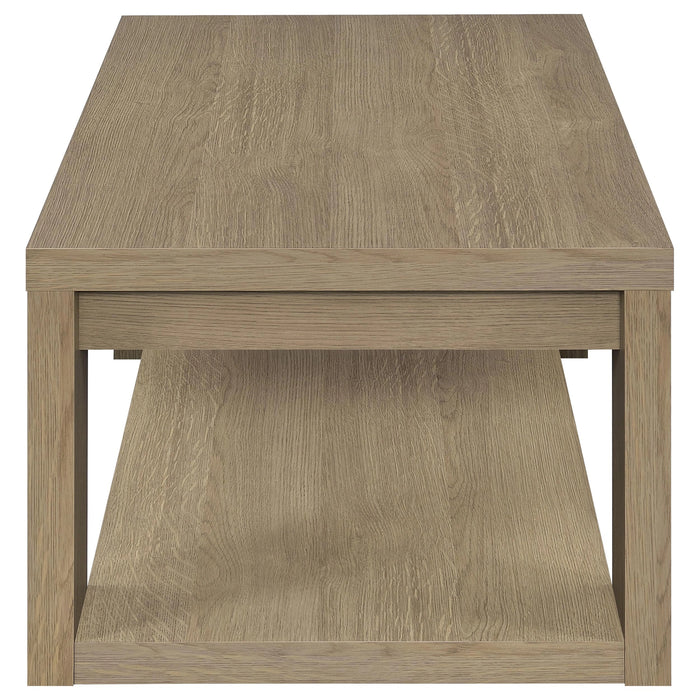 Pavone Open-Shelf Coffee and End Table Set - Latte 2-Piece Set