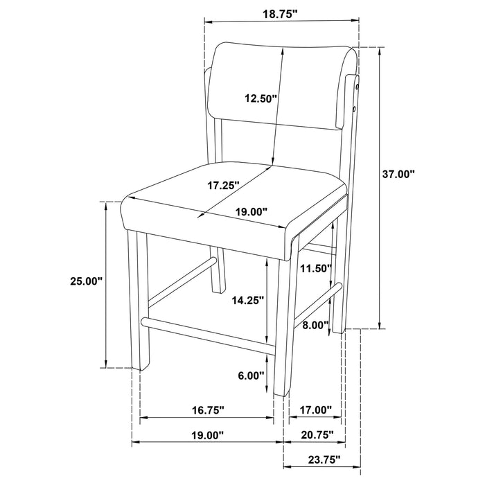 Kehoe Faux Leather Counter Height Dining Chair