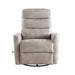 Takami Swivel Recliner-Gray Vegan Leather