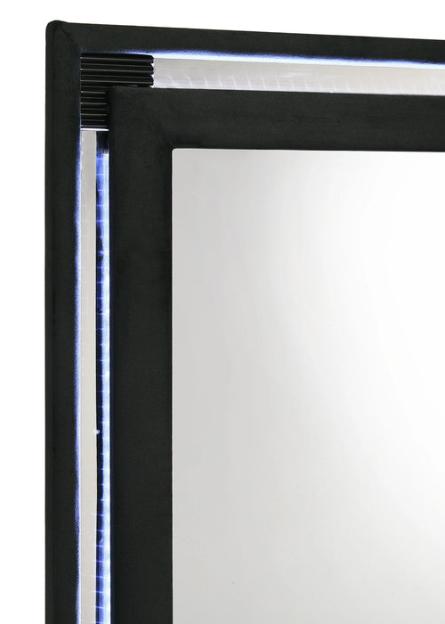 Ravenne Velvet Upholstered LED Dresser Mirror