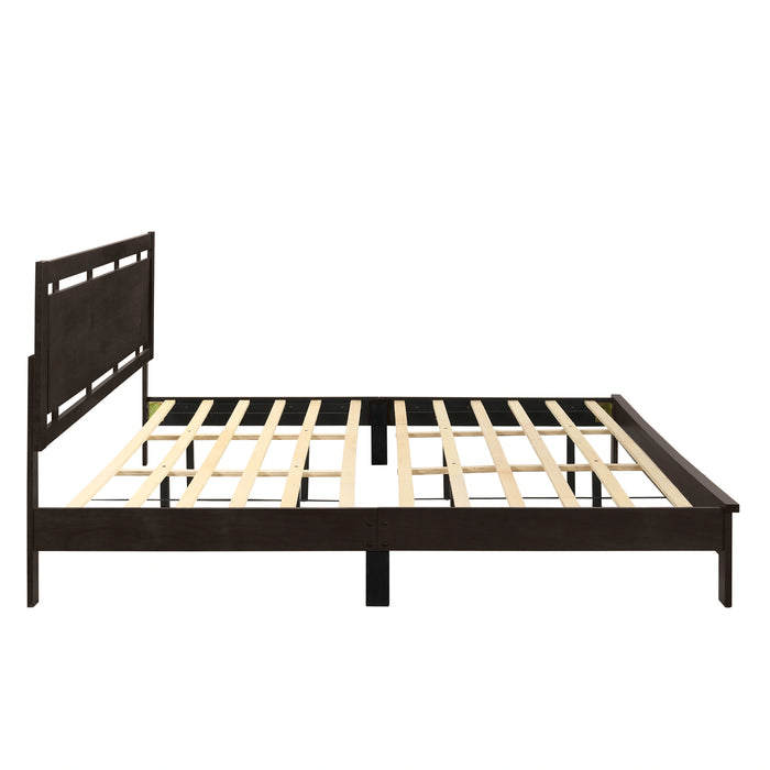 GEMINI Queen Q PANEL BED-HB/FB/RAILS-MERLOT
