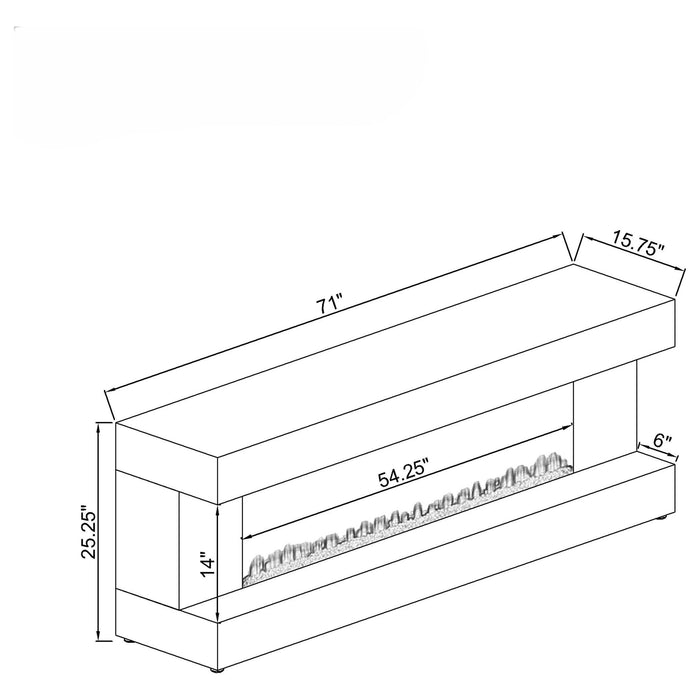 Mallory TV Stand Fireplace Console