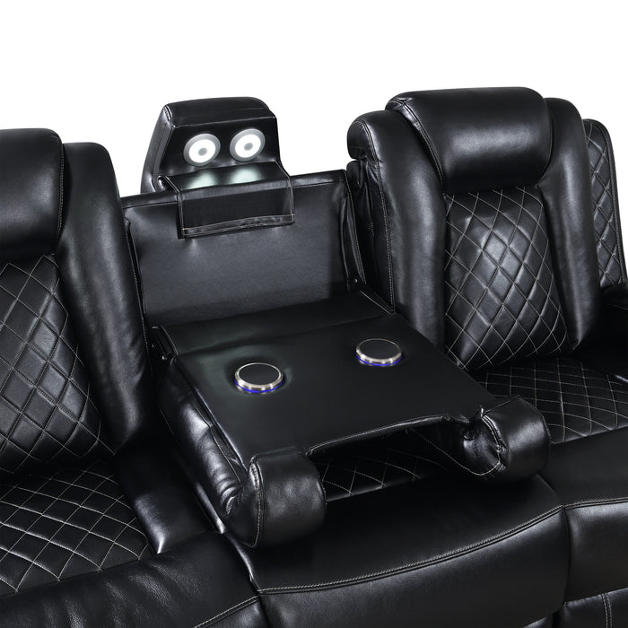 Orion Ii Sofa W/ Pwr Fr & Hr-Black