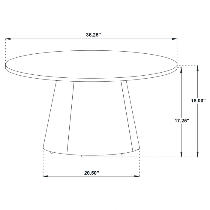 Franklin Round Pedestal Coffee Table Set