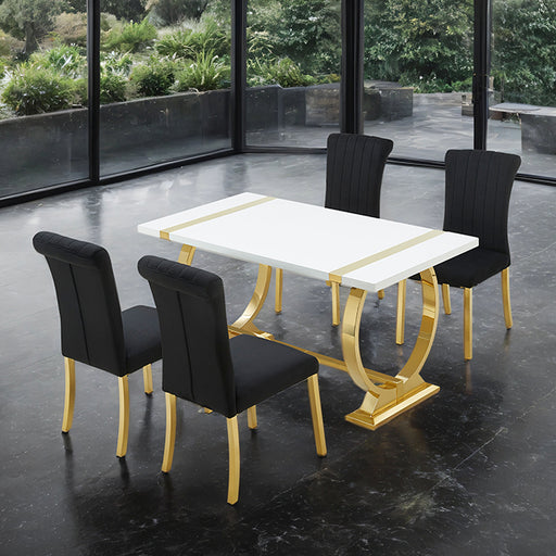 Holstebro 5 Pc 60" Dining Table Set - Mattress & Furniture Super Center (Tampa, FL)