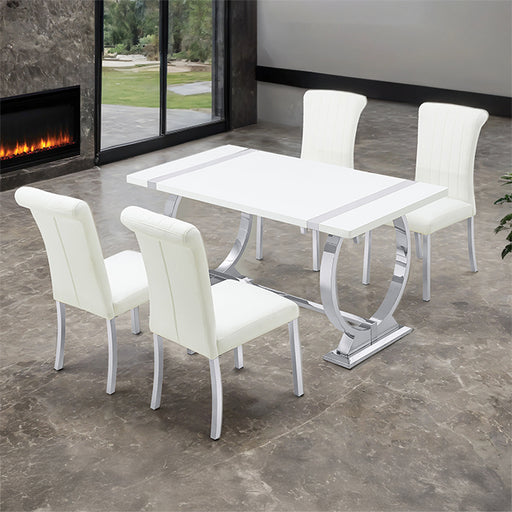 Holstebro 5 Pc 60" Dining Table Set - Mattress & Furniture Super Center (Tampa, FL)