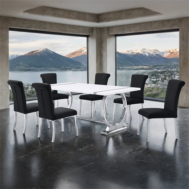 Holbaek 5 Pc 80" Dining Table Set - Mattress & Furniture Super Center (Tampa, FL)