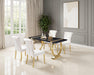 Horley 60" Dining Table, Gold Frame - Mattress & Furniture Super Center (Tampa, FL)