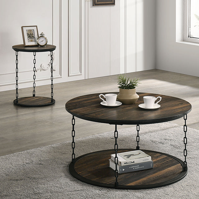 Ophira 3 Pc. Table Set Brown