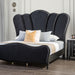 Melodi Parc E.King & Queen Bed Black & Silver - Mattress & Furniture Super Center (Tampa, FL)